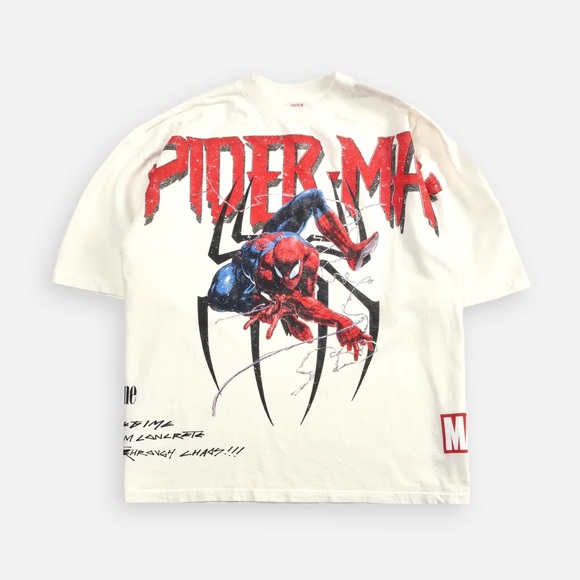 Darc Sport Other - Civil Regime-SPIDERMAN WEBS 199X OVERSIZED TEE IN BUTTER
